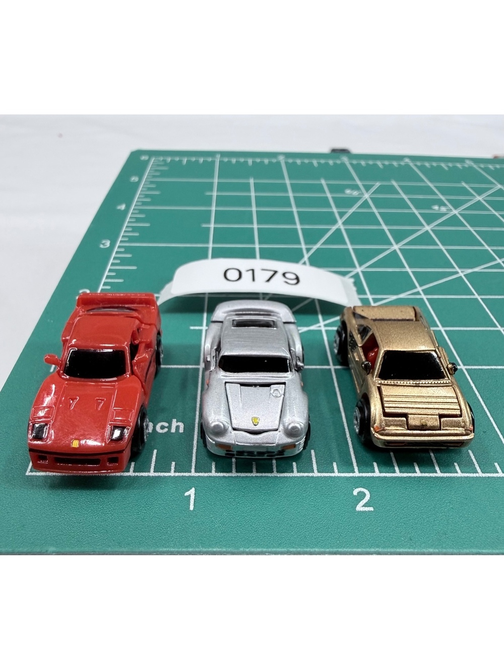Set of 3 Vintage Galoob Micro Machine Sports Car Models with Opening Doors